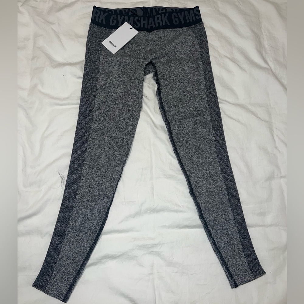 NWT Gymshark Flex Low Rise Leggings - Black Mark/Charcoal - Size S